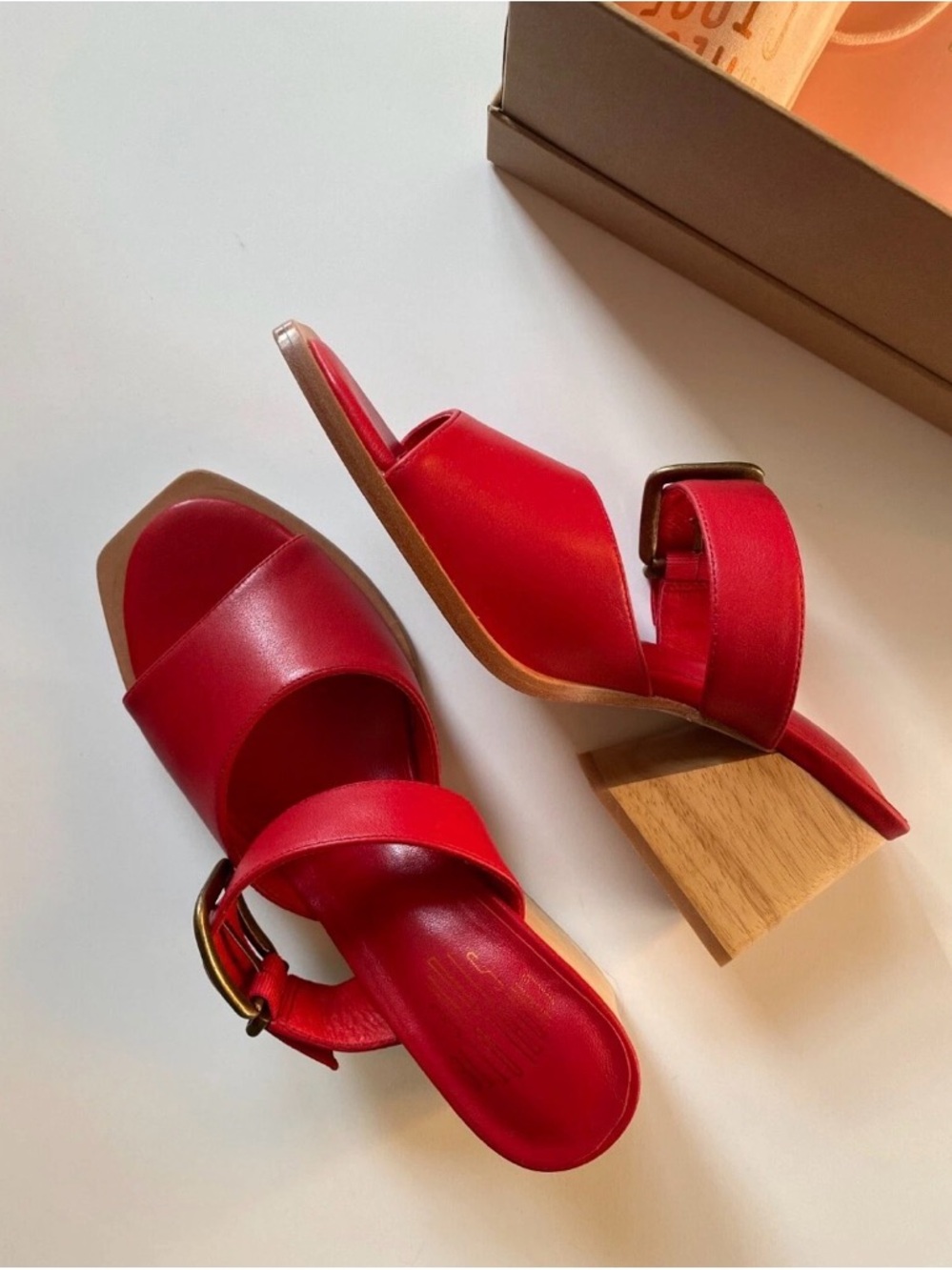 Charlotte Stone, Size 7, Lyra Shoe in Flame Red Color, New with Box - Picture 2 of 10